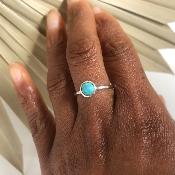 Bague sertis clos cabochon - Dunya