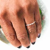 Bague torsade argent - Ayo