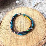 Noeud coulissant bracelet tissu - Johan