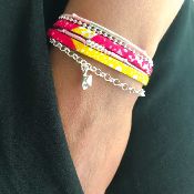 Bracelet multitour argent - Marianne 