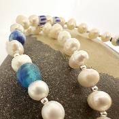collier argent avec perle de culture - Kadia