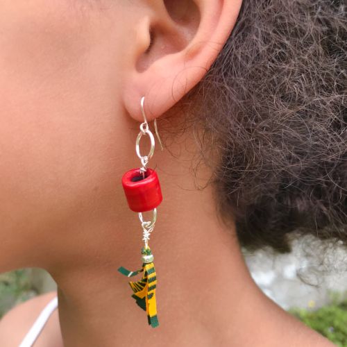 Boucles d'oreilles avec pompons - Eniola 