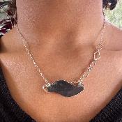 Pendentif plaque argent - Yeleen