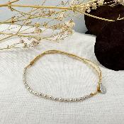 Bracelet perle noeud coulissant - Inaya