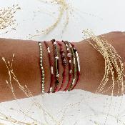 Bracelet perle noeud coulissant - Inaya