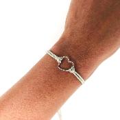 Bracelet cordon coeur - Yejid