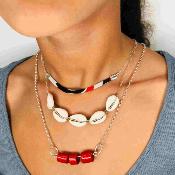 Collier cauri argent - Félicia