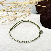 Bracelet perle noeud coulissant - Inaya