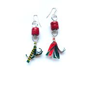 Boucles d'oreilles avec pompons - Eniola 