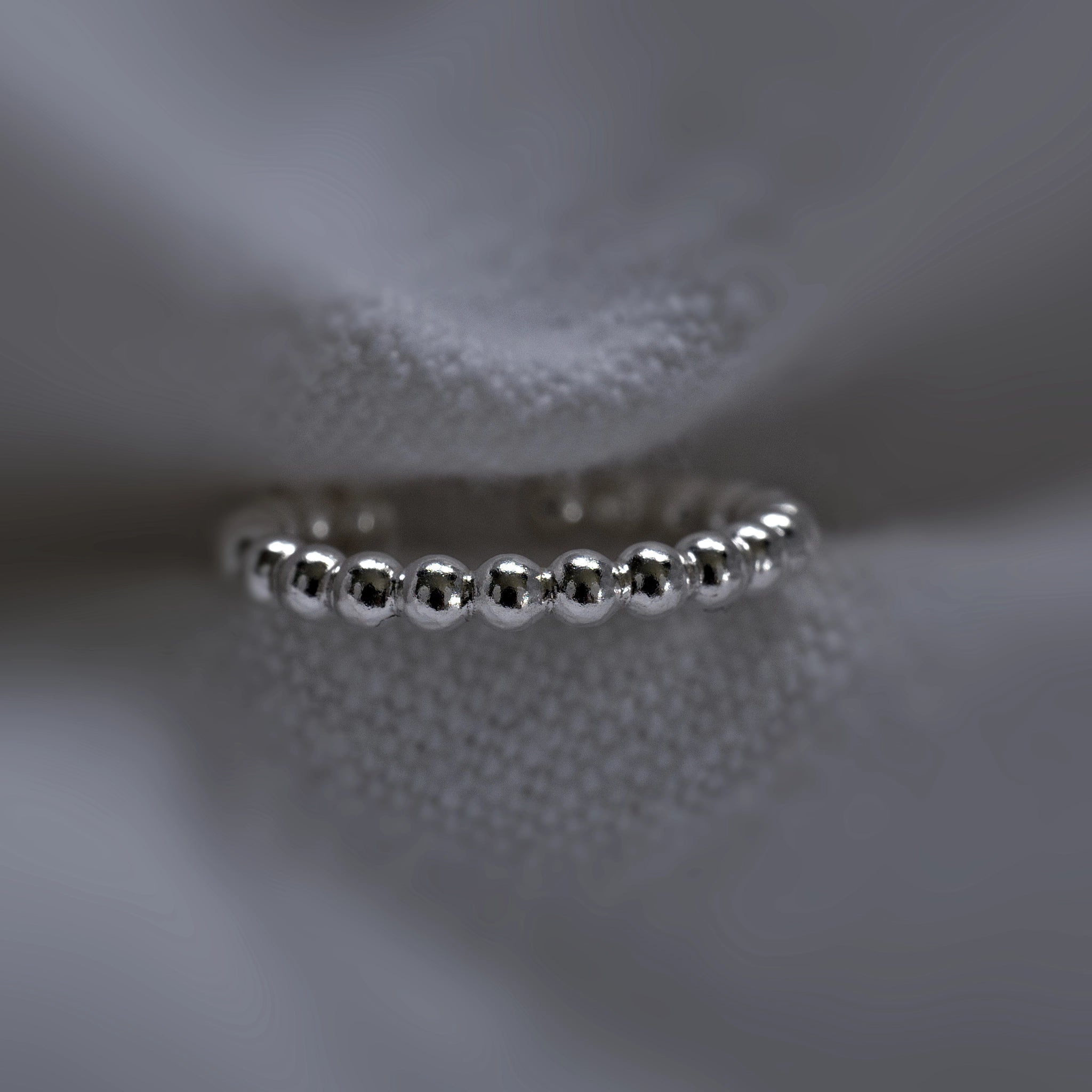 Earcuff Adunola argent 925 perles uniformes collection Keloïd EMIKemi