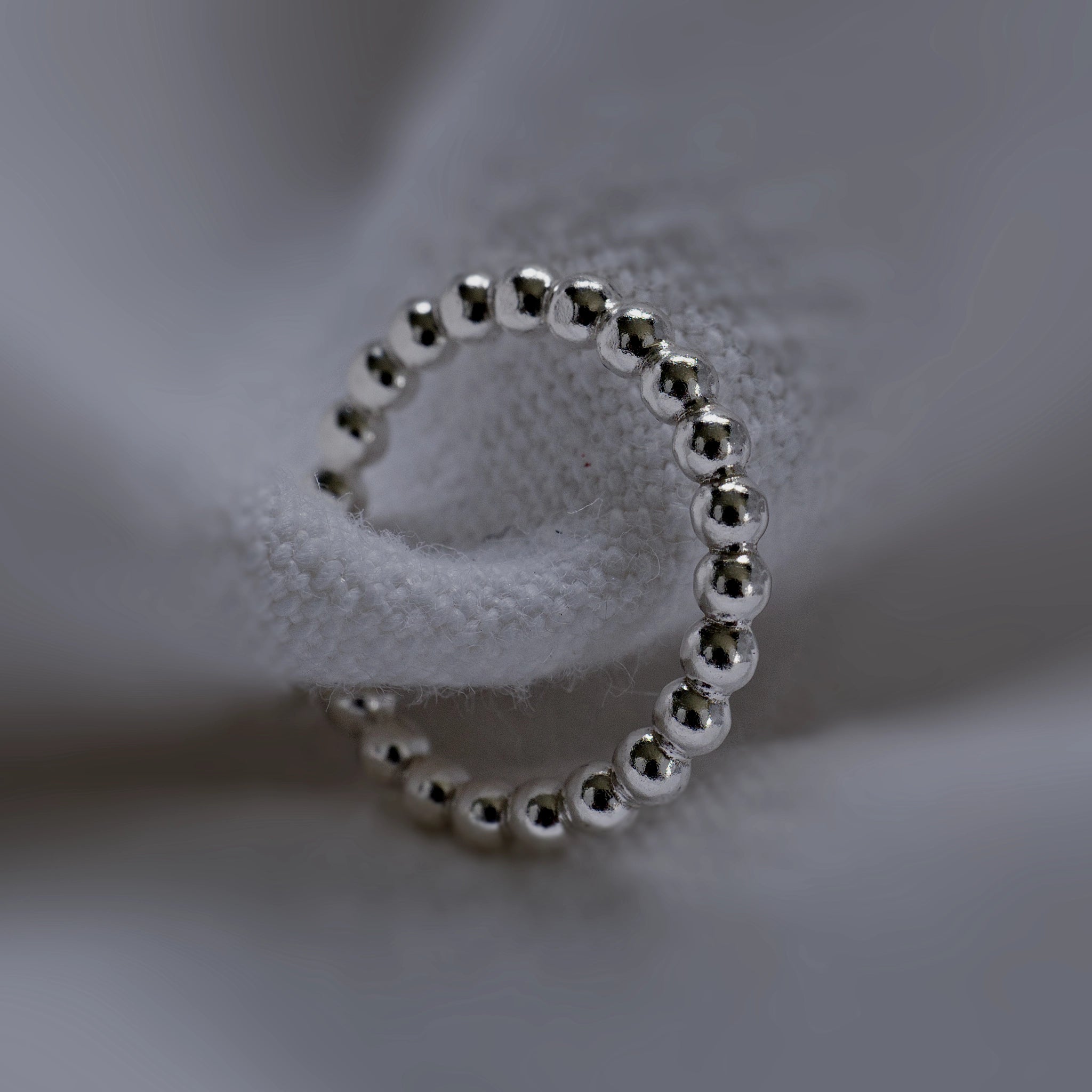Earcuff Adunola argent 925 perles uniformes collection Keloïd EMIKemi