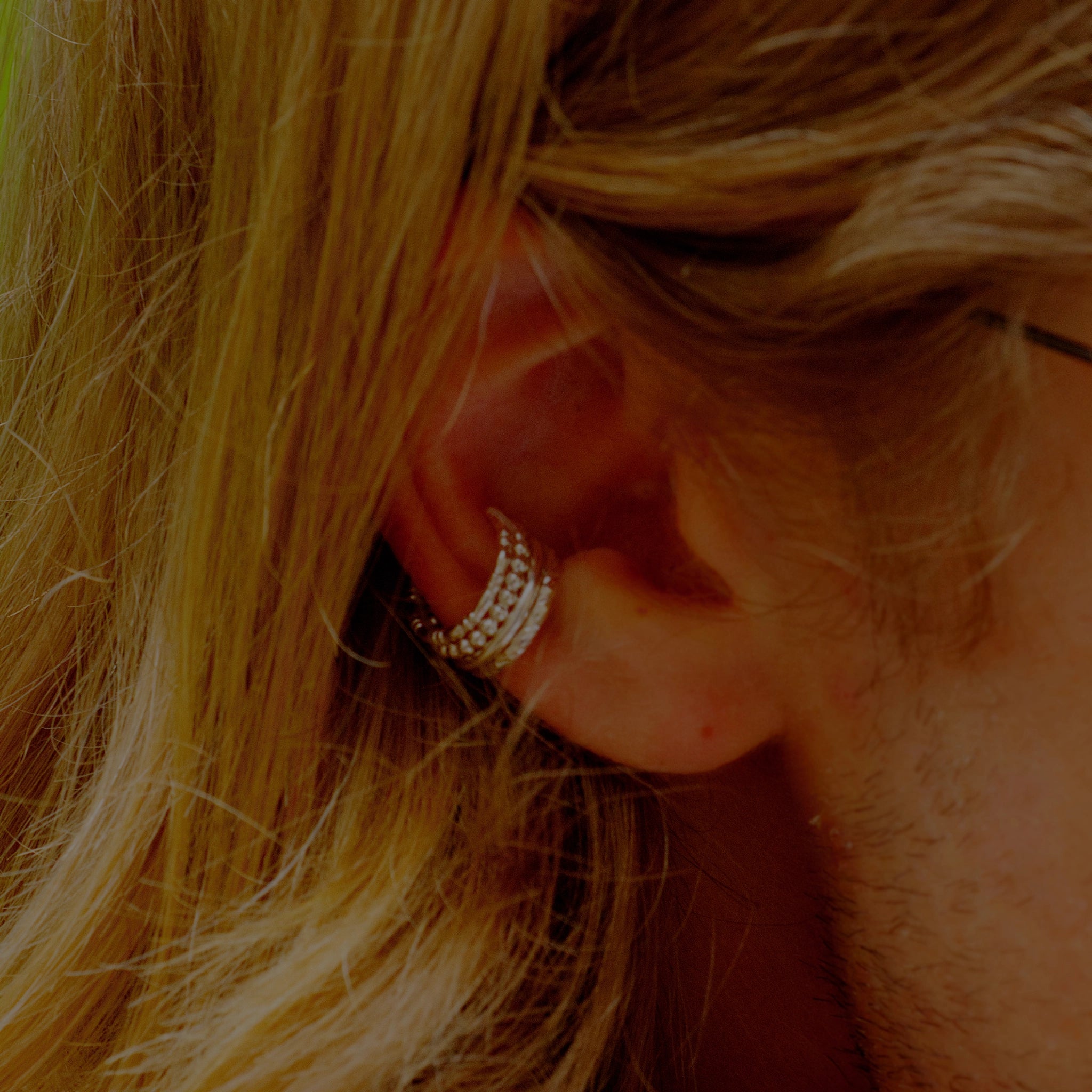 Earcuff Adunola argent 925 perles uniformes collection Keloïd EMIKemi