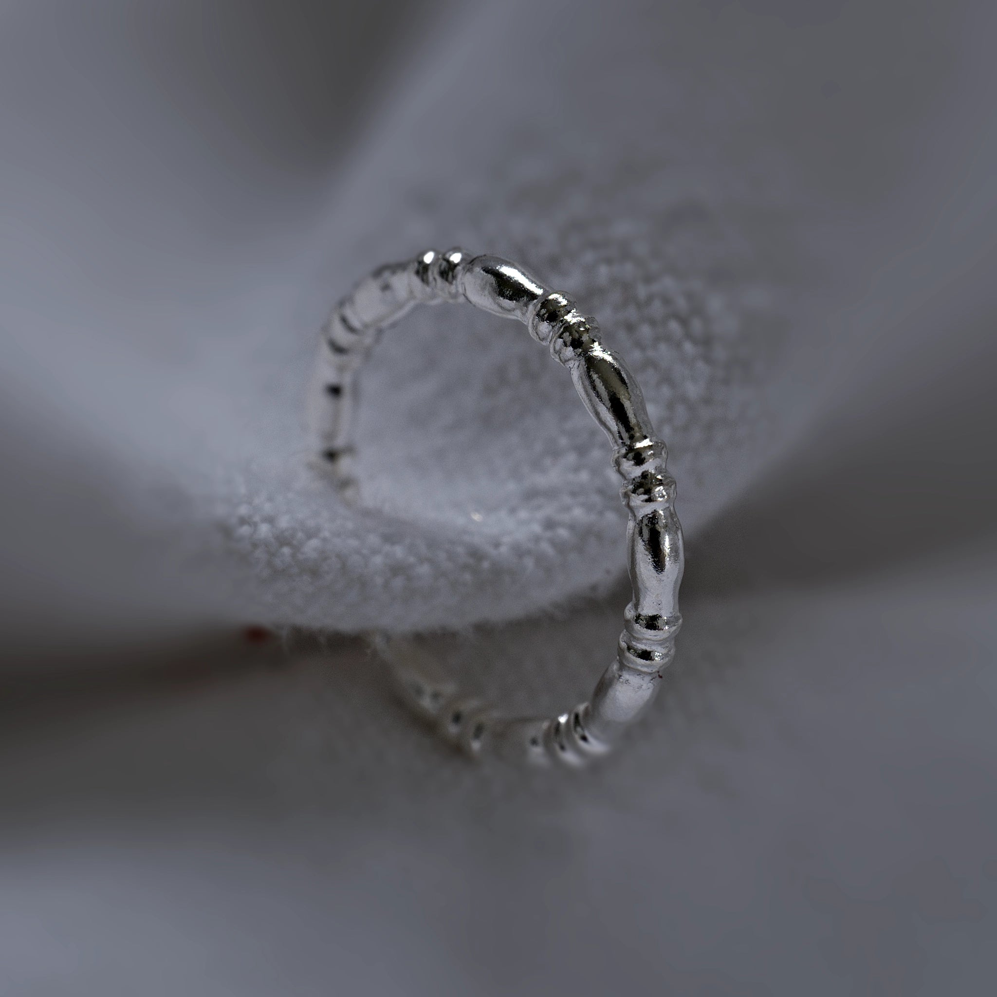 Earcuff Bolutife argent 925 perles alternées collection Keloïd EMIKemi